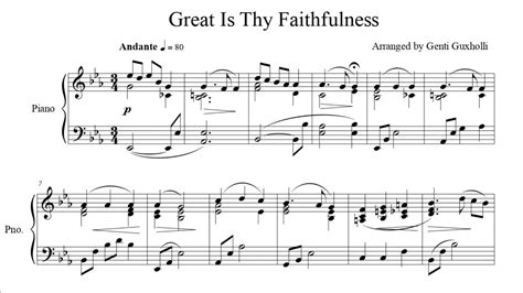 Great Is Thy Faithfulness Piano Solo Sheets YouTube