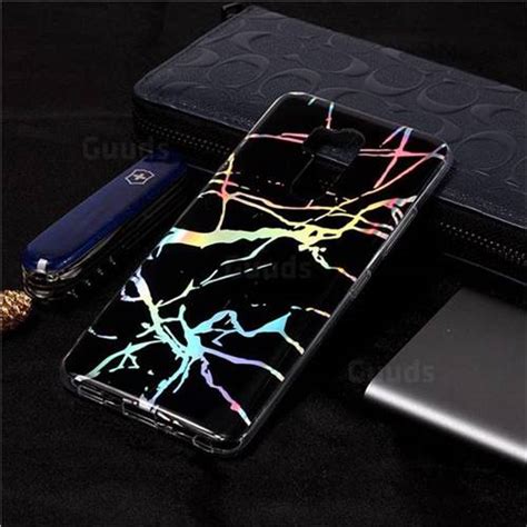 Plating Black Marble Pattern Bright Color Laser Soft Tpu Case For Lg G