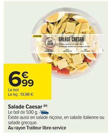 Promo Salade Caesar Chez Carrefour Icatalogue Fr