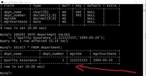 Basic Mysql Commands