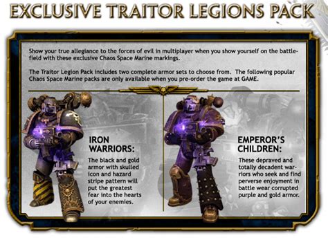 Traitor Legions Pack Space Marine Wiki Fandom