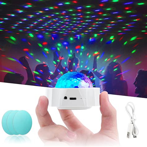 Uraqt Luci Discoteca Led Rgb Colori Effetti Luce Musica Attivata