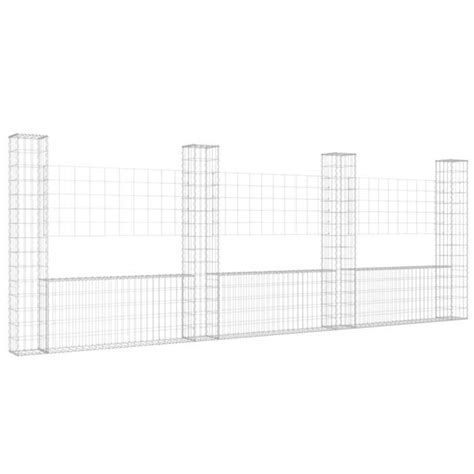 Panier De Gabion En Fer Avec Poteaux Dbaiyi Ddis X X Cm