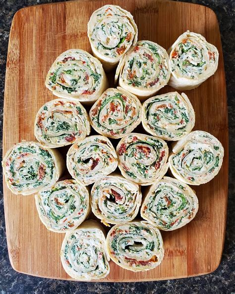 Sun Dried Tomato And Basil Pinwheels