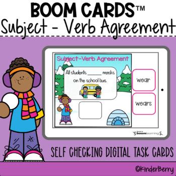 Subject Verb Agreement Boom Cards By KinderBerry TpT