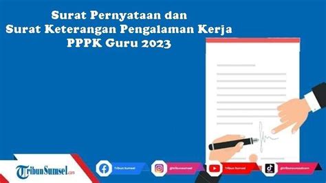 Contoh Surat Pengalaman Kerja PPPK Guru 2023 Dan Surat Pernyataan Link