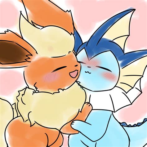 Flareon X Vaporeon In 2021 Pokemon Eeveelutions Pokemon Cute Art