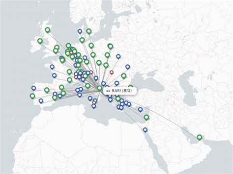 Direct (non-stop) flights from Bari Airport (BRI) - FlightsFrom.com
