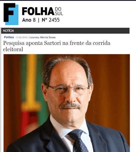 Jornal Folha Do Sul Divulga Pesquisa Realizada No Estado Do Rio Grande