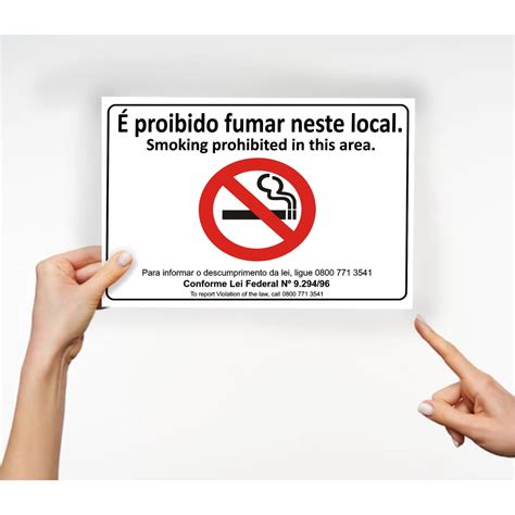 Placa Proibido Fumar Neste Local Shopee Brasil