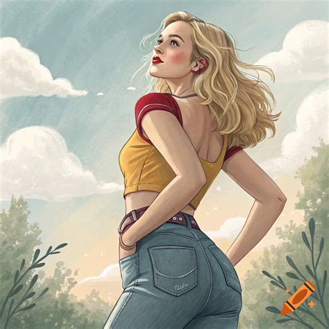 Blonde Woman With Big Glutes And Thighs On Craiyon