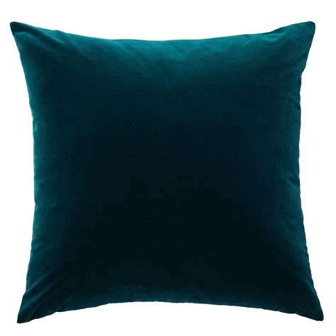 Leuvia Double Sided Velvet Cushion Coral And Deep Teal