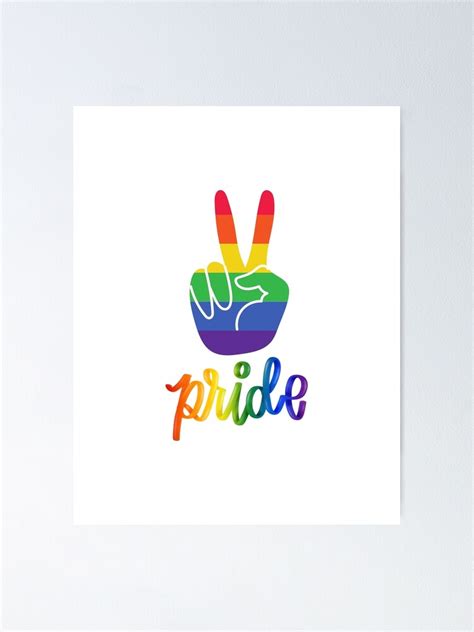 Colorful Peace Sign LGBTQ Pride Poster For Sale By Starfox94 Redbubble