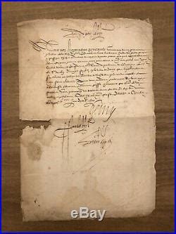 Lettres Vieux Papiers Autographe Henri Iv