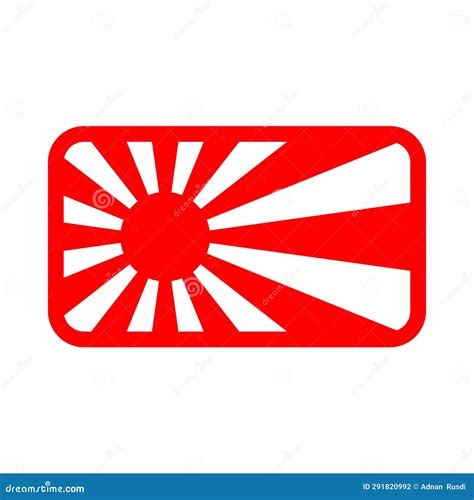 Japanese Rising Sun Symbol. Japanese Imperial Navy Flag Isolated Vector ...