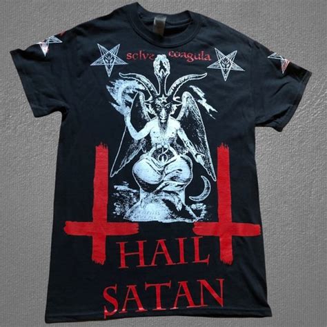 Baphomet Inverted Crosses Hail Satan T Shirt Small To Extra Large