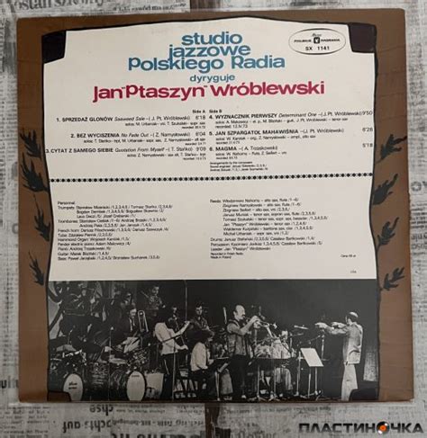 Studio Jazzowe Polskiego Radia Dyryguje Jan Ptaszyn Wr Blewski