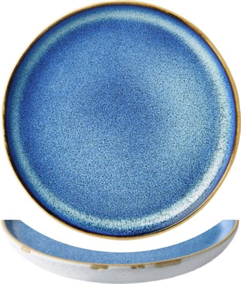 Ontbijtbord Cm Ontbijtborden Porselein Servies Blauw Heinen