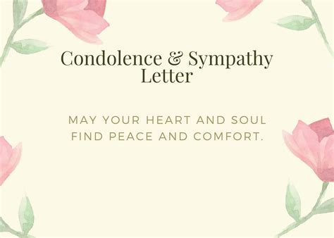 Condolence & Sympathy Letter - Free Printable Samples