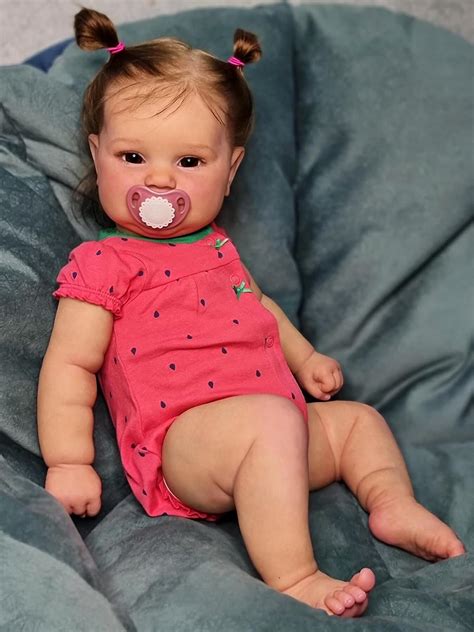 RXDOLL 20 Inch Soft Vinyl Full Body Silicone Reborn Baby Dolls Girl