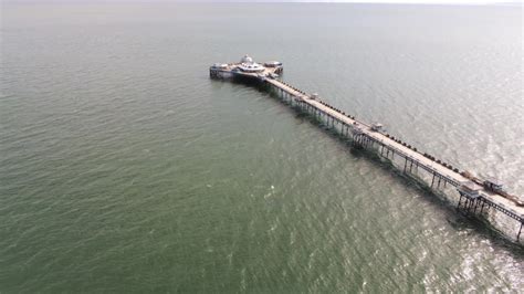 aerial view historic victorian llandudno pier Stock Footage Video (100% ...