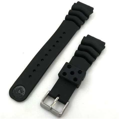 อุปกรณ์เสริมนาฬิกา 18mm 20mm 22mm Sort Silicone Watchband For Seiko Watch Stra Black Men