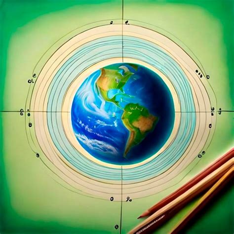 Premium AI Image | Earth planet drawing by several pencil