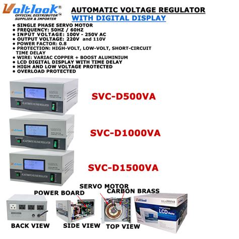 Voltlook Automatic Voltage Regulator With Digital Display Servo Motor