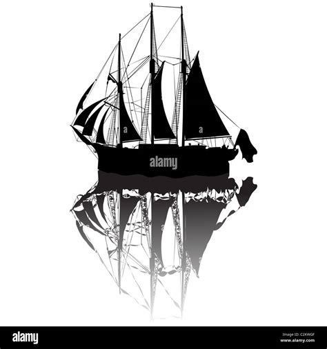 Sailing boat sketch Stock Photo - Alamy