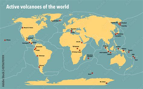 World Map Of Active Volcanoes - Alysia Margeaux