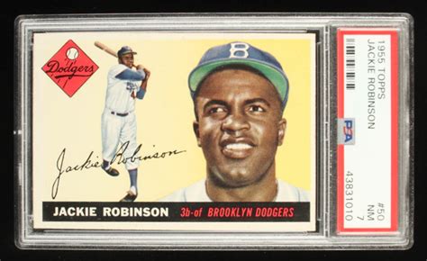 Jackie Robinson 1955 Topps 50 PSA 7 Pristine Auction