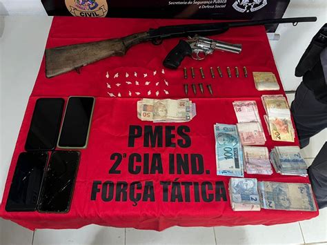 Polícias Civil E Militar Apreendem Armas De Fogo Munições E Drogas Em