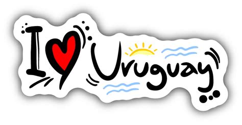 I Love Uruguay Travel Slogan Car Bumper Sticker Decal Ebay