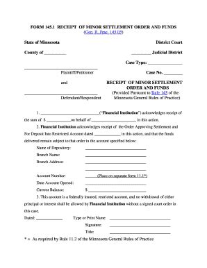 Fillable Online Mncourts FORM 145 Mncourts Fax Email Print PdfFiller