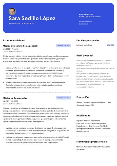 Cómo escribir un Curriculum Vitae de Médico ejemplos