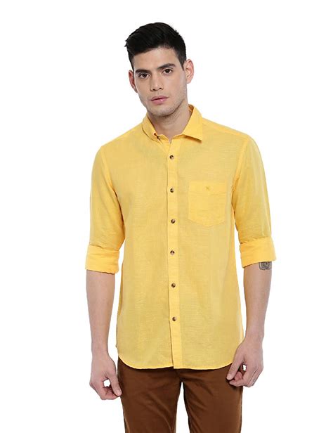 Classic Polo Yellow Solid Shirt for Men - Guys World