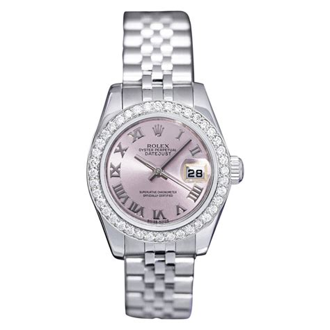 Rolex Lady Datejust Orologio In Acciaio Inossidabile Con Quadrante Rosa