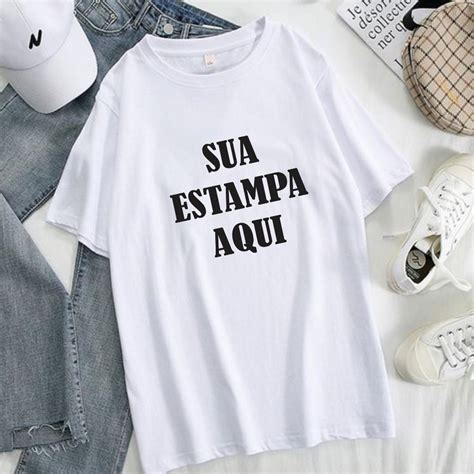 Camiseta Personalizada Unissex Sua Estampa Aqui Camisa Personalizada