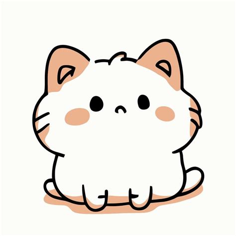 Illustration De Chat Mignon Chat Kawaii Chibi Style De Dessin Vectoriel