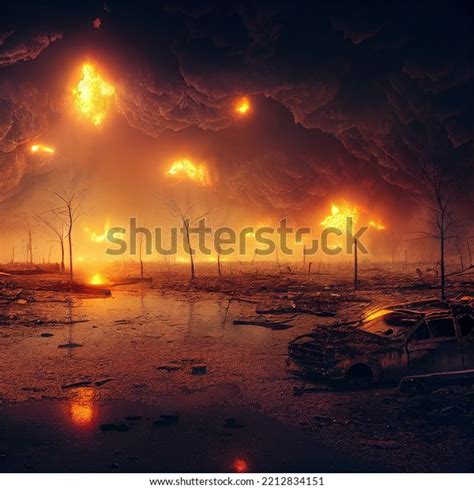 Consequence Nuclear Attack Explosion Atomic Bomb Stock Illustration ...