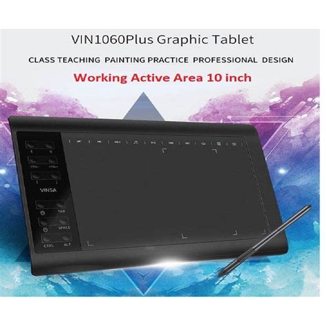 Jual Drawing Graphic Pen Tablet 10 Inch VINSA 1060Plus Digital Drawing