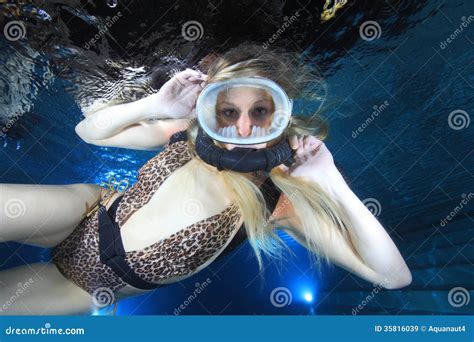 Female Scuba Diver Stock Image Image Of Activity Life 35816039