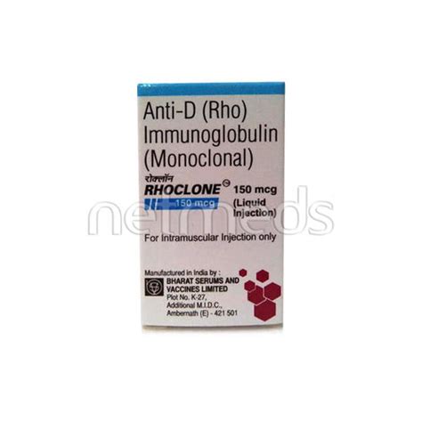 Rhoclone Mcg Injection S Buy Medicines Online At Best Price From