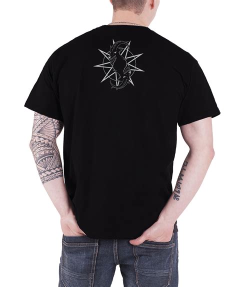 Slipknot T Shirt Gray Chapter Masks Band Logo Tour Official Mens New Black Ebay