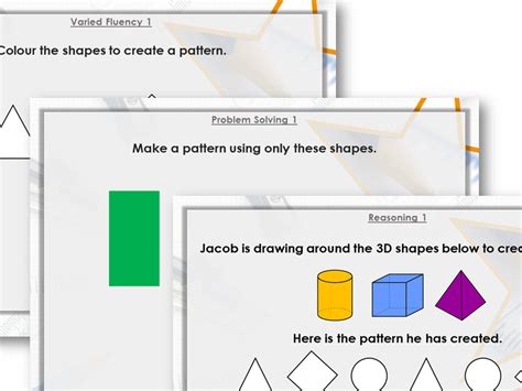 Year Maths Patterns With D And D Shapes Lesson Autumn Block