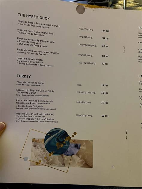 Menu At Hype Culture Timi Oara