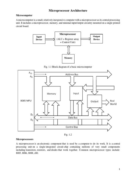 1 8085 Microprocessor Architecture Pdf Central Processing Unit