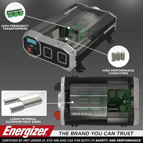 Buy Energizer Watts Power Inverter Modified Sine Wave Car Inverter