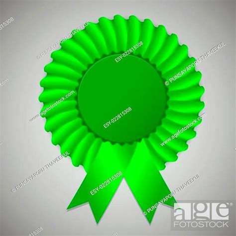 Green Award Ribbon Rosette Stock Vector Vector And Low Budget Royalty