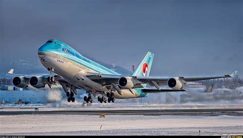 Hl Korean Air Cargo Boeing F Erf At Anchorage Ted Stevens